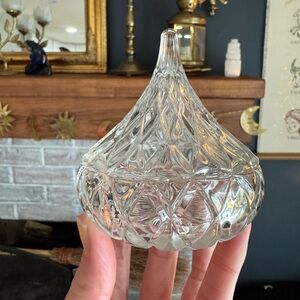 Vintage Crystal Godinger Hershey Kiss Trinket Dish